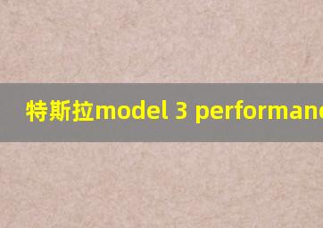 特斯拉model 3 performance轮胎